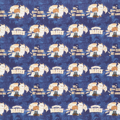 Wizarding World - Baby Creatures Blue Yardage