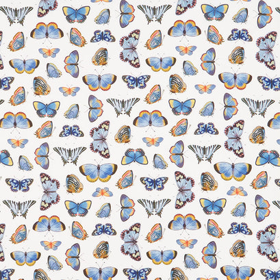 Something Blue - Butterflies Cream Multi Yardage