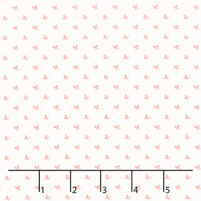 Cocoa Pink - Tiny Leaf Blush Yardage
