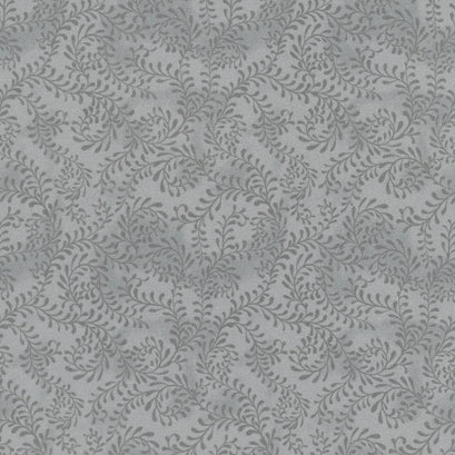 Wilmington Essentials - Swirling Leaves Dark Gray 108" Wide Backing Yardage