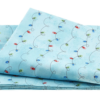 Nose to Nose - String Lights All Over Blue 2 Yard Cut