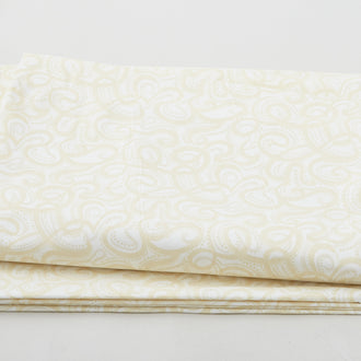 Infinity - Flowing Ribbon With Dots Cream 108" Wide 3 Yard Cut