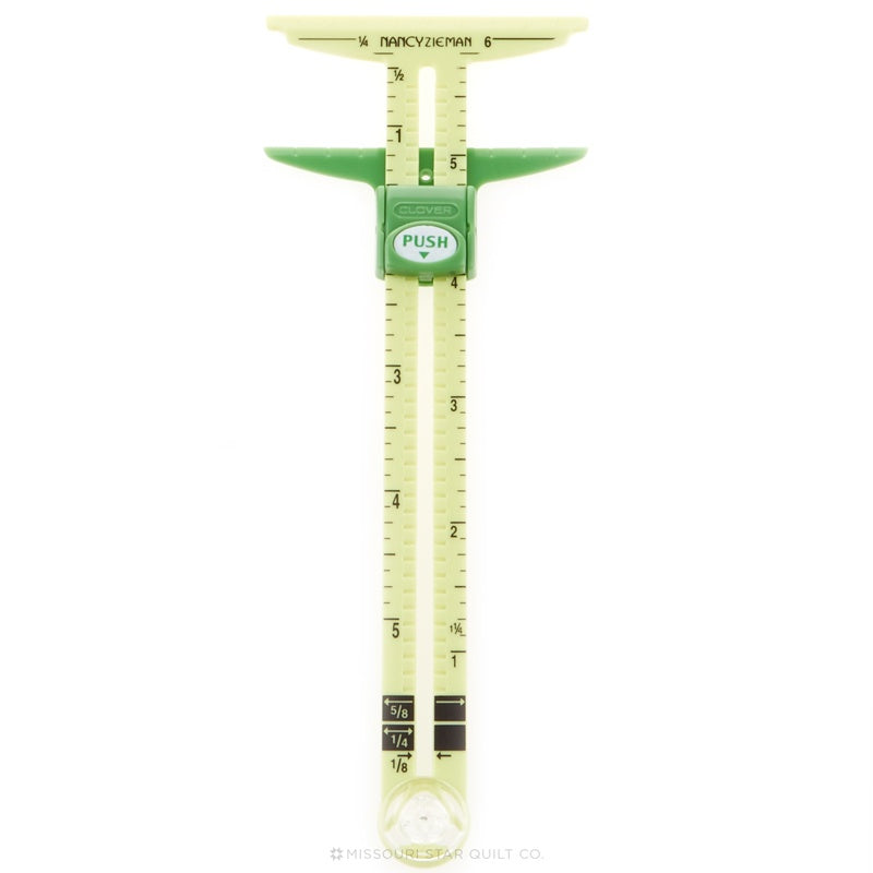 5-in-1 Sliding Gauge Sewing Tool With Nancy Zieman - Multifunction Measuring Tool For Sewing & Crafting