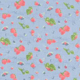Monthly Placemat Coordinate- June Berries Denim Yardage Primary Image