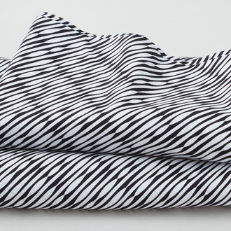 Illusion - Diagonal Stripe Black 3 Yard Cut