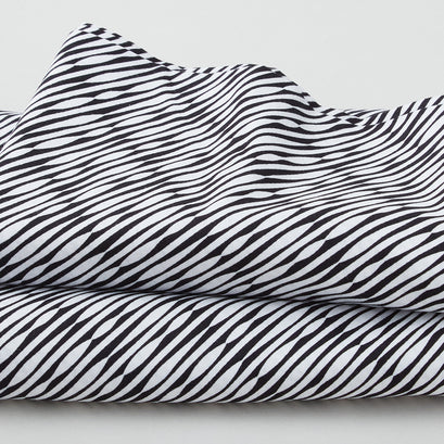 Illusion - Diagonal Stripe Black 3 Yard Cut