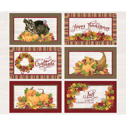 Monthly Placemat Panels - November Autumn Placemat Multi Panel Primary Image
