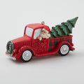 Jim Shore Heartwood Creek Santa Plaid Truck Ornament Primary Image