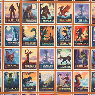 Legends of the National Parks - Postcards Patch Sienna Yardage
