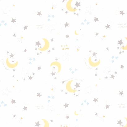 D is for Dream - Stardust White Yardage