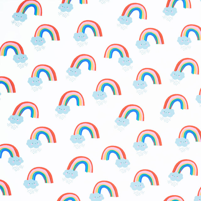 Whatever the Weather - Papercut Rainbows Cloud Yardage Primary Image