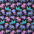 Earth Song - Elephants Black Metallic Yardage Primary Image