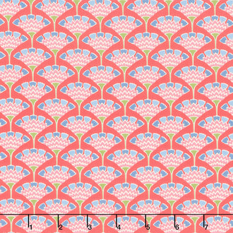 Pie in the Sky - Tasselflower Red Yardage