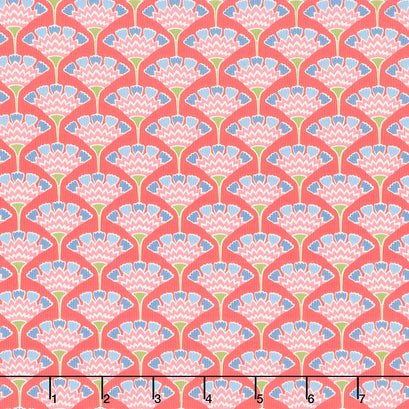 Pie in the Sky - Tasselflower Red Yardage