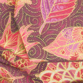 Jeweled Leaves - Leaves Aubergine Yardage Alternative View #1