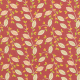 Quiet Grace - Fancy Leaves Cranberry Yardage Primary Image