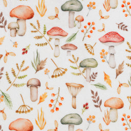 Cloud Cuddle® Print - Mushrooms Multi Yardage Primary Image