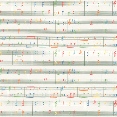 Sweet Melodies - Music Notes Ivory Yardage
