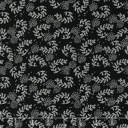 Fleur Noire - Sprig Black Yardage Primary Image