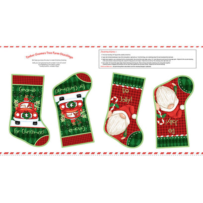 Timber Gnomies Tree Farm - Gnome Stocking Multi Panel