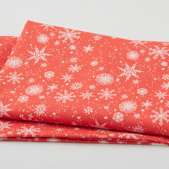 Love Santa - Snow Falls Red 2 Yard Cut