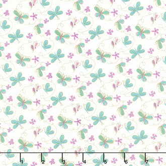 Hello Spring - Butterflies Cream Yardage