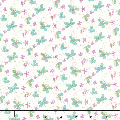 Hello Spring - Butterflies Cream Yardage