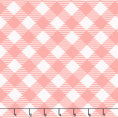 Bee Ginghams - Gingham Coral 108" Wide Backing