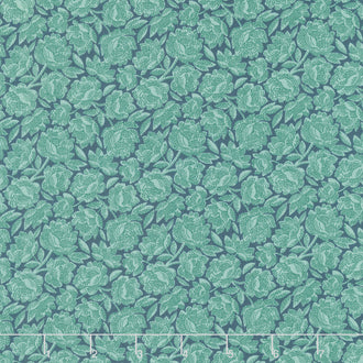 Willow Hollow - Cabbage Roses Medium Blue Yardage