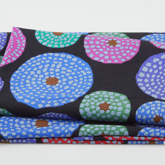 Kaffe Fassett - February 2023 Disks Black 2 Yard Cut