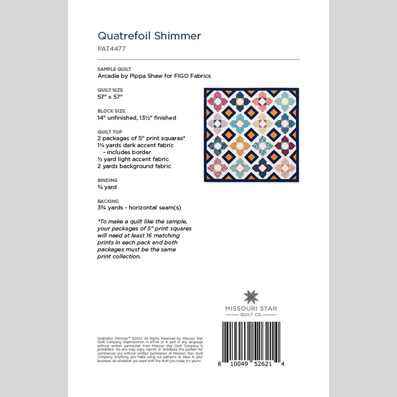 Digital Download - Quatrefoil Shimmer Quilt Pattern by Missouri Star Alternative View #1