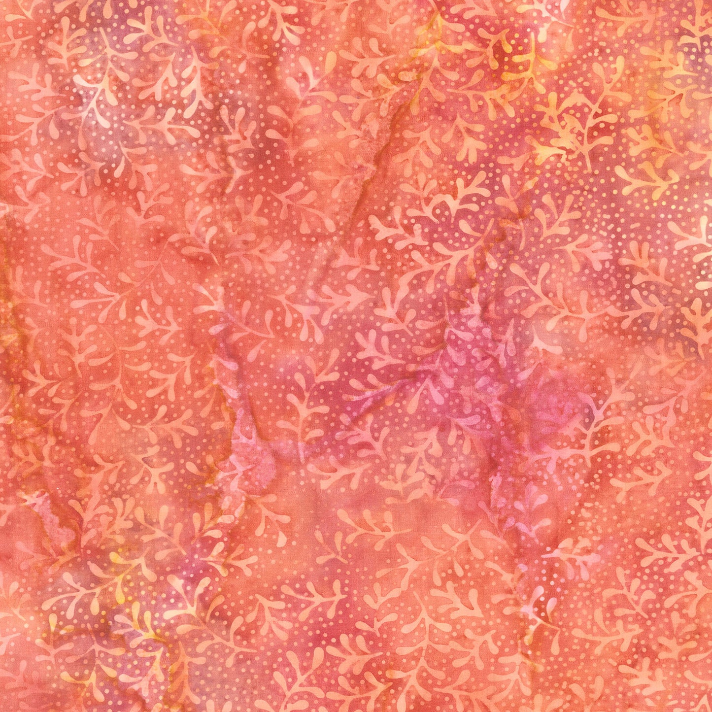 Tropical Oasis Batiks - Sprig Multi Pink Purple Yardage Primary Image