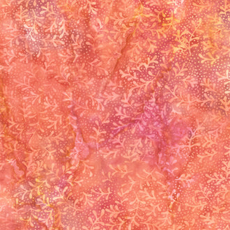 Tropical Oasis Batiks - Sprig Multi Pink Purple Yardage