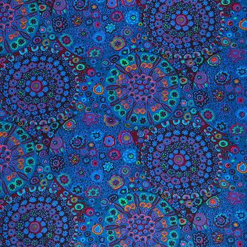Kaffe Collective - Millefiore Blue 108" Wide Backing Yardage Primary Image