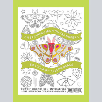 Alison Glass Embroidery Iron-On Transfers Ex Libris Pattern