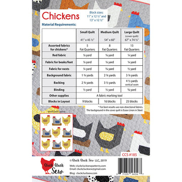 Digital Download - Chickens Quilt Pattern Alternative View #1