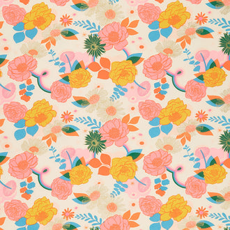 Reverie - Meander Natural Metallic Yardage