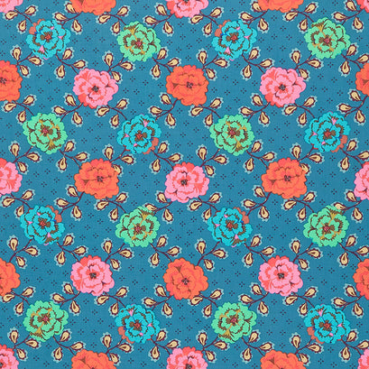 Kindred Sketches - Connection Teal Yardage