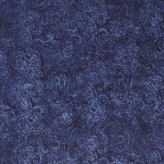 Tonga Batiks - Twilight Jacobean Paisley Eggplant Yardage