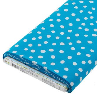 Dot and Stripe Delights - Turquoise Large Dots 10 Yard Bolt