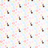 Bunny Trail - Easter Eggs White Yardage Primary Image