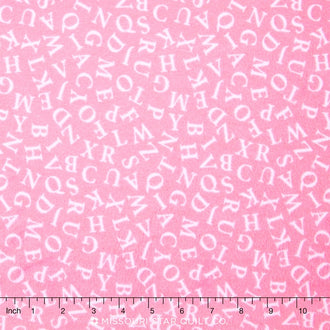 Cuddle® Prints - ABC Paris Pink 60" Minky Yardage