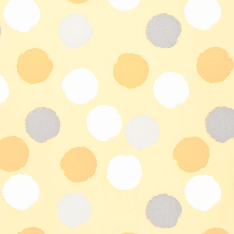 D is for Dream - Large Polka Dot Yellow Yardage Primary Image