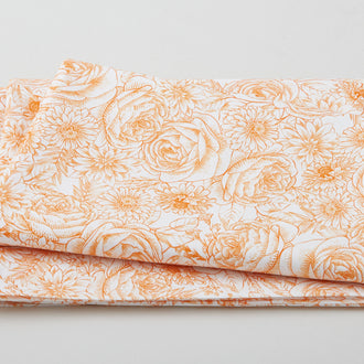 Love Letters - Timeless Toile Orange 2 Yard Cut