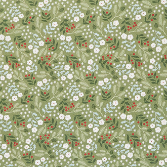 Christmas Eve - Winter Botanical Pine Yardage