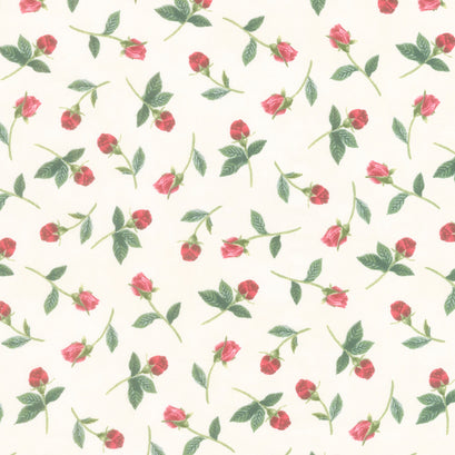 Daydream Garden - Rose Bud Toss Cream Yardage