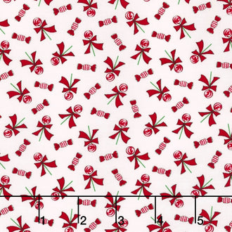 Sugar Plum Christmas - Lollipops Icicle White Yardage