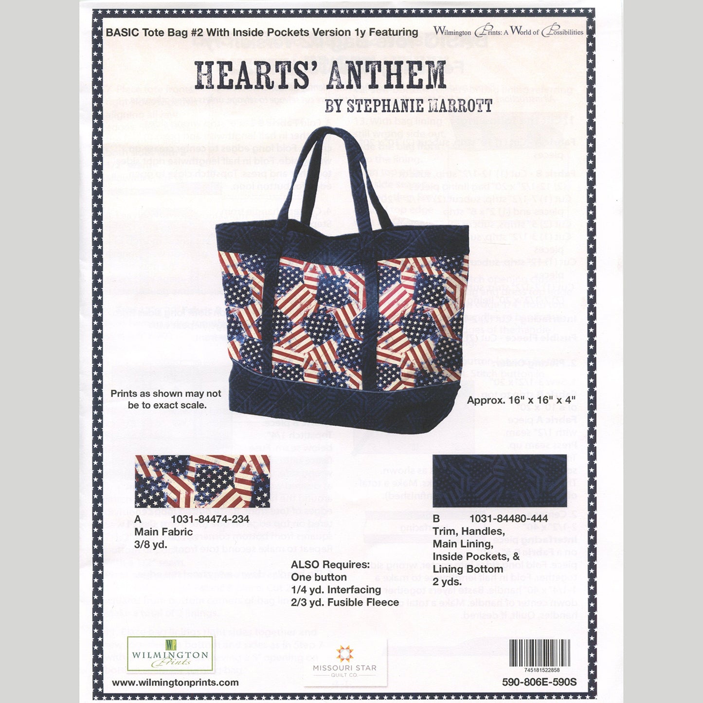 Hearts' Anthem Tote Bag Kit Alternative View #2