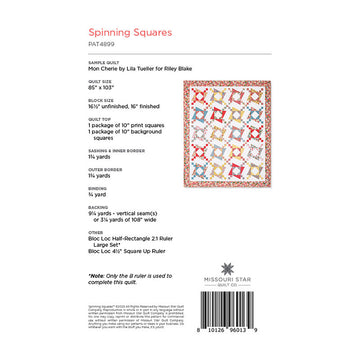 Spinning Squares Quilt Pattern by Missouri Star Alternative View #1