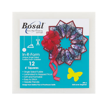 Bosal In-R-Form Single-Sided Fusible Foam Stabilizer- 12 pcs 6" x 6" Primary Image
